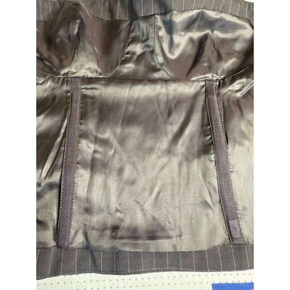 Lovers and Friends Ashley Top in Grey Pinstripe Small New Womens Strapless Corse - Picture 10 of 12